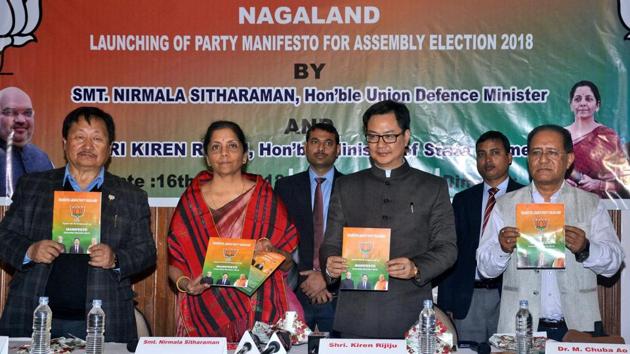 The BJP leads in over 10 seats in Nagaland and will hold the key to formation of the new government in the state. (PTI FIle Photo) The BJP leads in over 10 seats in Nagaland and will hold the key to formation of the new government in the state. (PTI FIle Photo)