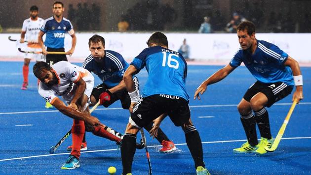 The Indian hockey team lost the Sultan Azlan Shah Cup opener against Argentina in Ipoh on Saturday.(AFP)