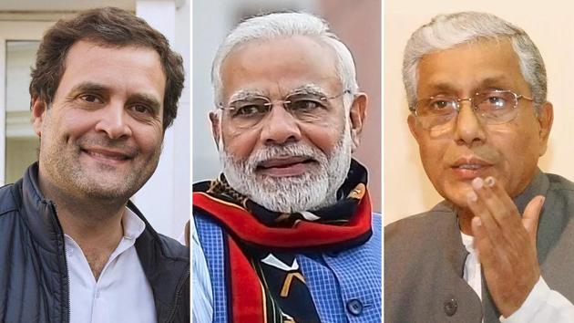 Congress President Rahul Gandhi, Prime Minister Narendra Modi and outgoing Tripura CM Manik Sarkar. (File Photo) Congress President Rahul Gandhi, Prime Minister Narendra Modi and outgoing Tripura CM Manik Sarkar. (File Photo)