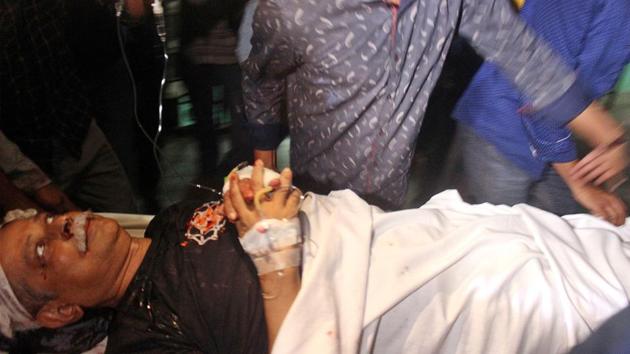 Zafar Iqbal, activist and bestselling science fiction writer lies on a stretcher at Sylhet MAG Osmani Medical College after he was stabbed in the university campus in Sylhet on March 3. (AFP Photo) Zafar Iqbal, activist and bestselling science fiction writer lies on a stretcher at Sylhet MAG Osmani Medical College after he was stabbed in the university campus in Sylhet on March 3. (AFP Photo)