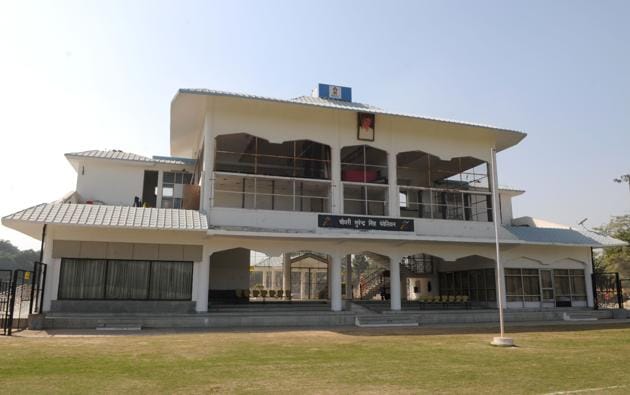 According to the Huda officials, when the venue was chosen to host seven league matches of the ICL in its second and last season, almost ten years ago, heavy investment was made to refurbish the stadium. Six floodlights were erected and dressing rooms were fitted with air conditioners. (Parveen Kumar/HT PHOTO) According to the Huda officials, when the venue was chosen to host seven league matches of the ICL in its second and last season, almost ten years ago, heavy investment was made to refurbish the stadium. Six floodlights were erected and dressing rooms were fitted with air conditioners. (Parveen Kumar/HT PHOTO)