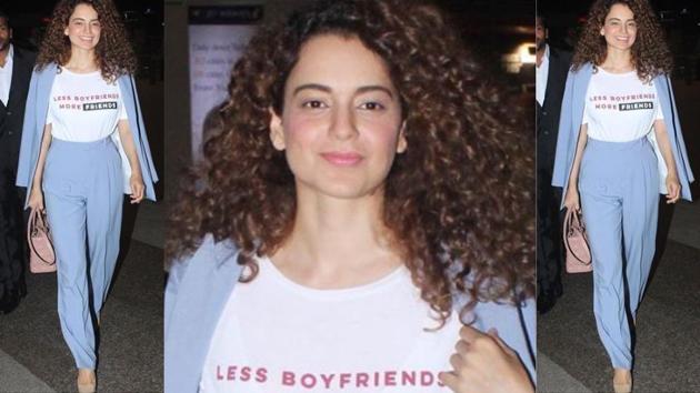 This dreamy look must have been seriously comfy plane-wear for Kangana Ranaut. (Instagram)