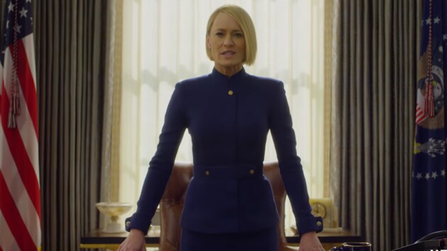 Robin Wright in a still from the final season of House of Cards.