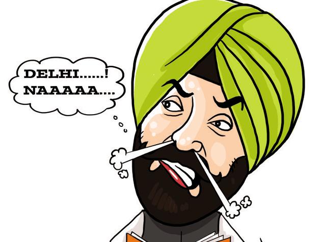 When Khaira, leader of opposition in Punjab assembly, at a recent press conference asked Amarinder to disband his army of advisers and officers on special duty, a scribe wanted to know the AAP leader if he would offer the same advice to Delhi chief minister Arvind Kejriwal. (Illustration by Daljeet Kaur Sandhu/HT) When Khaira, leader of opposition in Punjab assembly, at a recent press conference asked Amarinder to disband his army of advisers and officers on special duty, a scribe wanted to know the AAP leader if he would offer the same advice to Delhi chief minister Arvind Kejriwal. (Illustration by Daljeet Kaur Sandhu/HT)