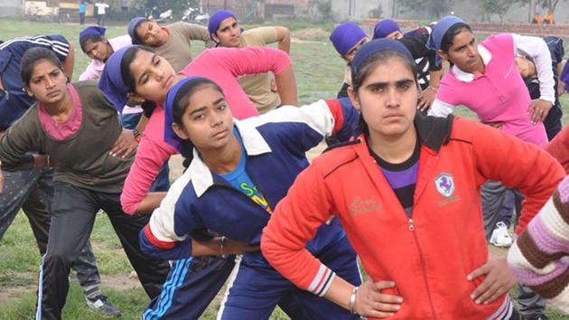 Girls during training at Sri Guru Angad Dev Institute of Career and Courses in Khadoor Sahib in Tarn Taran district. (HT Photo) Girls during training at Sri Guru Angad Dev Institute of Career and Courses in Khadoor Sahib in Tarn Taran district. (HT Photo)