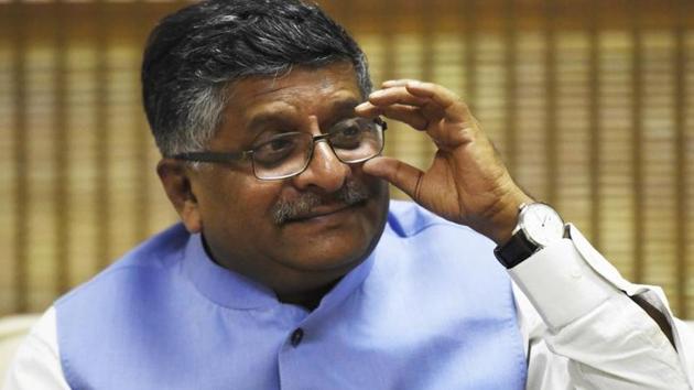 Union law minister Ravi Shankar Prasad targeted the Congress and P Chidambaram, whose son Karti has been arrested by the CBI in a corruption case, at a press conference, on Monday. (Sonu Mehta/HT File Photo) Union law minister Ravi Shankar Prasad targeted the Congress and P Chidambaram, whose son Karti has been arrested by the CBI in a corruption case, at a press conference, on Monday. (Sonu Mehta/HT File Photo)