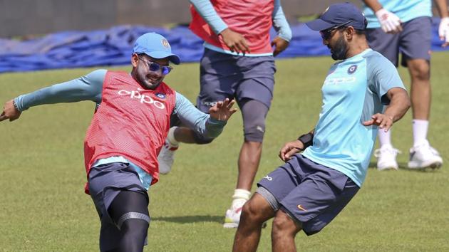 Rishabh Pant, left, and Dinesh Karthik are the two wicketkeepers in India’s squad for the tri-nation series. (AP) Rishabh Pant, left, and Dinesh Karthik are the two wicketkeepers in India’s squad for the tri-nation series. (AP)
