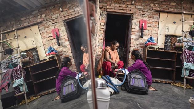 Since she embarked on this endeavour, several women around her have found strength in Binota and have also taken up driving the e-rickshaw. Moving past obstacles, Binota Gayan is today a proud, self-employed woman who drives without fear, down South Delhi’s roads. (Burhaan Kinu / HT Photo) 