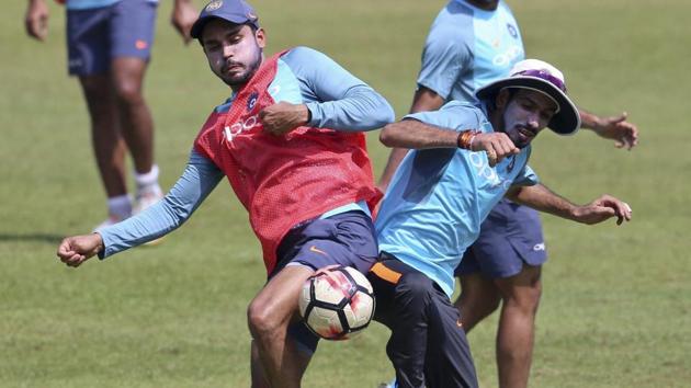 Yuzvendra Chahal, right, and Manish Pandey would hope to enhance their performance in the tri-series. (AP) Yuzvendra Chahal, right, and Manish Pandey would hope to enhance their performance in the tri-series. (AP)