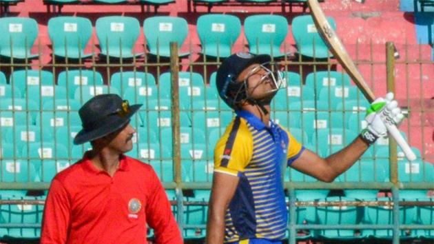 Pavan Deshpande’s 95 helped Karnataka beat India A by 65 runs to enter the final of the Deodhar Trophy. (Twitter) Pavan Deshpande’s 95 helped Karnataka beat India A by 65 runs to enter the final of the Deodhar Trophy. (Twitter)
