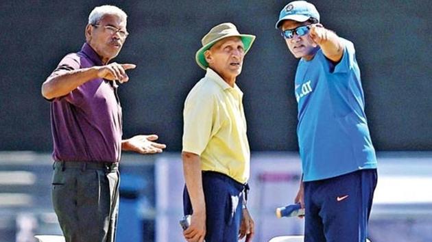 Pandurang Salgaonkar (L) has been handed a six-month suspension by the International Cricket Council for failing to report an approach for pitch manipulation.(PTI file photo)