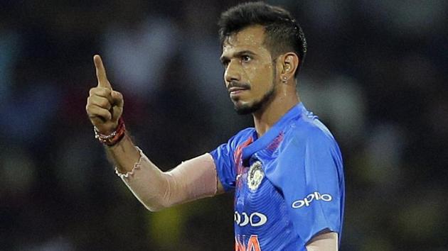 India's Yuzvendra Chahal celebrates the dismissal of Sri Lanka's Upul Tharanga. (AP) India's Yuzvendra Chahal celebrates the dismissal of Sri Lanka's Upul Tharanga. (AP)