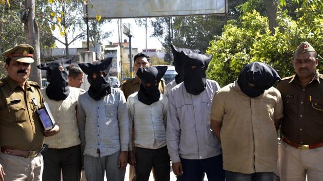The gang had broken into the premises of a contractor and stolen the machine. (Sakib Ali /HT Photo) The gang had broken into the premises of a contractor and stolen the machine. (Sakib Ali /HT Photo)