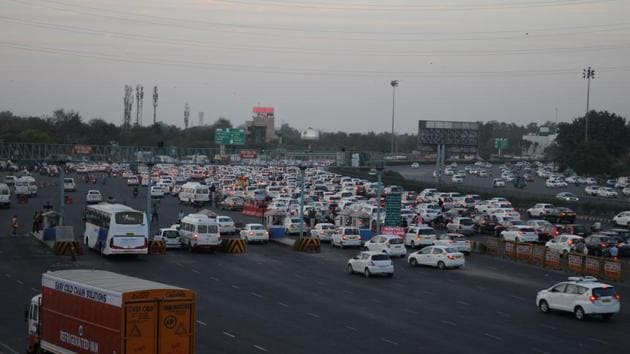 On Tuesday evening, the traffic situation improved noticeably in the area, for the first time in recent months. (Parveen Kumar/HT Photo) On Tuesday evening, the traffic situation improved noticeably in the area, for the first time in recent months. (Parveen Kumar/HT Photo)