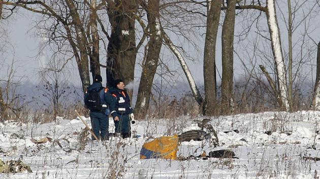 File photo of the scene of a plane crash in Stepanovskoye village, about 40km from the Domodedovo airport, Russia, on February 12. A Russian passenger plane carrying 71 people crashed near Moscow, killing everyone aboard. (AP) File photo of the scene of a plane crash in Stepanovskoye village, about 40km from the Domodedovo airport, Russia, on February 12. A Russian passenger plane carrying 71 people crashed near Moscow, killing everyone aboard. (AP)
