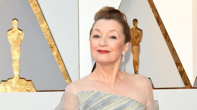Lesley Manville arrives for the 90th Annual Academy Awards on March 4, 2018, in Hollywood, California.(AFP)