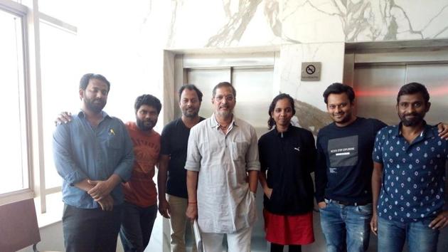 Nana Patekar with Kaala team. Nana Patekar with Kaala team.