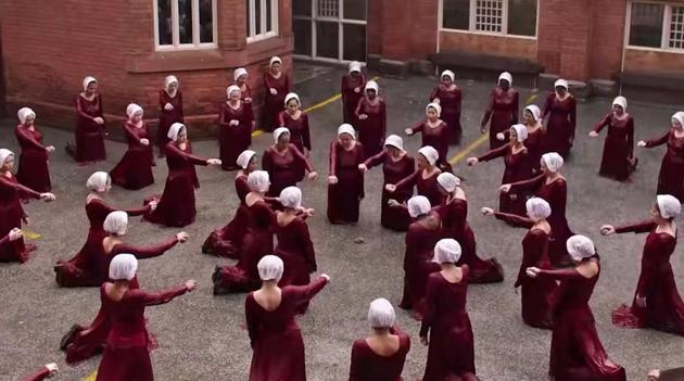 A horrible reality brings the women of Gilead together in The Handmaid’s Tale.(Hulu)