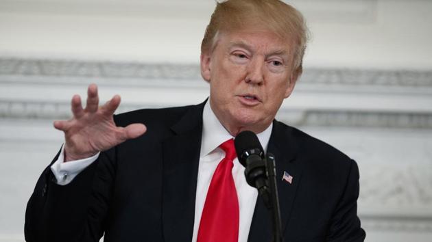 President Donald Trump speaks during a meeting in the State Dining Room of the White House, in Washington. (AP File Photo) President Donald Trump speaks during a meeting in the State Dining Room of the White House, in Washington. (AP File Photo)