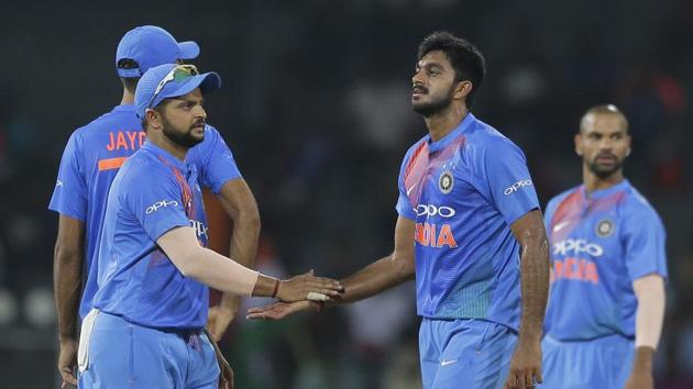Vijay Shankar took the wickets of Rahim and Mahmudullah to leave Bangladesh in all sorts of trouble. (AP) Vijay Shankar took the wickets of Rahim and Mahmudullah to leave Bangladesh in all sorts of trouble. (AP)