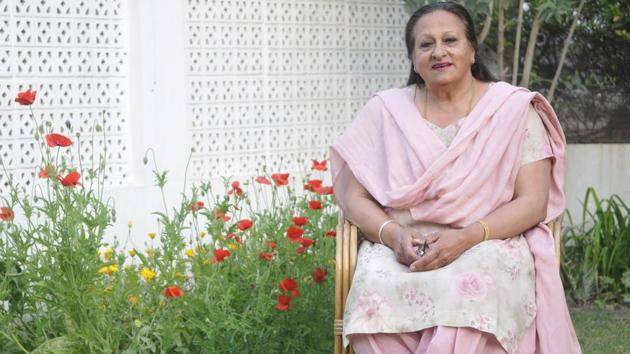 Kamaljeet Sandhu at her residence in Chandigarh on Wednesday, on the eve of International Women’s Day.(Karun Sharma/HT Photo)