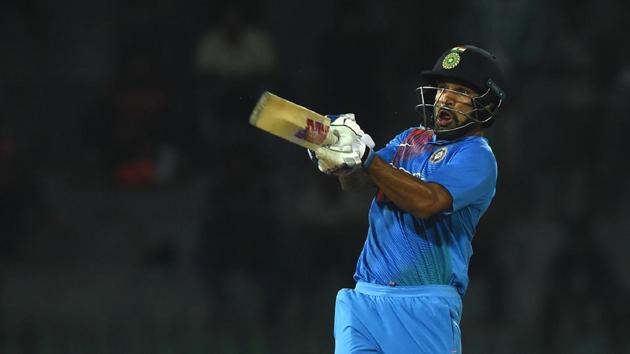 Dhawan, who scored 90 against Sri Lanka, combined with Suresh Raina in a third-wicket stand of 68 to put India on course for victory. (AFP) Dhawan, who scored 90 against Sri Lanka, combined with Suresh Raina in a third-wicket stand of 68 to put India on course for victory. (AFP)