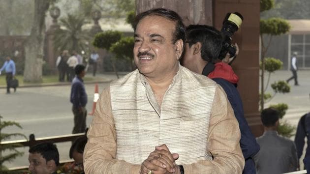 Parliamentary affairs minister Ananth Kumar arrive at Parliament in New Delhi. (HT FIle Photo) Parliamentary affairs minister Ananth Kumar arrive at Parliament in New Delhi. (HT FIle Photo)