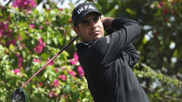 Shubhankar Sharma finished tied-9th at the World Golf Championships recently.(Getty Images)