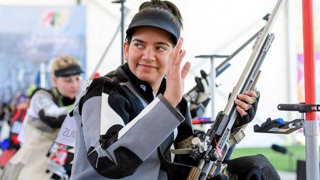 Anjum Moudgil won a silver medal at the ISSF Shooting World Cup in Mexico on Thursday.(indianshooting/Twitter)