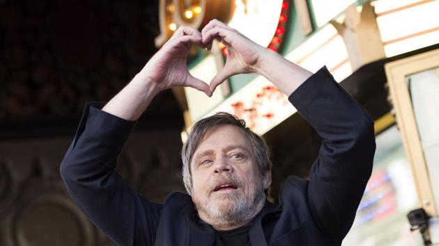 Actor Mark Hamill is honored with a star on the Hollywood Walk of Fame on March 8, 2018.(AFP)
