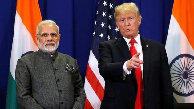 US President Donald Trump with India's Prime Minister Narendra Modi in Manila on November 13, 2017.(Reuters File Photo)