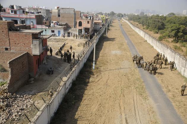 The DC said additional police personnel will be deployed during the drive to clear illegal structures around the restricted zone. (HT FILE PHOTO) The DC said additional police personnel will be deployed during the drive to clear illegal structures around the restricted zone. (HT FILE PHOTO)