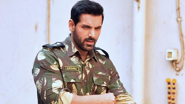 Bollywood actor John Abraham during a promotion of his upcoming film Parmanu: The Story of Pokhran at Mehboob Studios. (PTI)