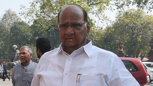 NCP chief Sharad Pawar during the Parliament Budget Session in New Delhi. (Sonu Mehta/HT Photo) NCP chief Sharad Pawar during the Parliament Budget Session in New Delhi. (Sonu Mehta/HT Photo)