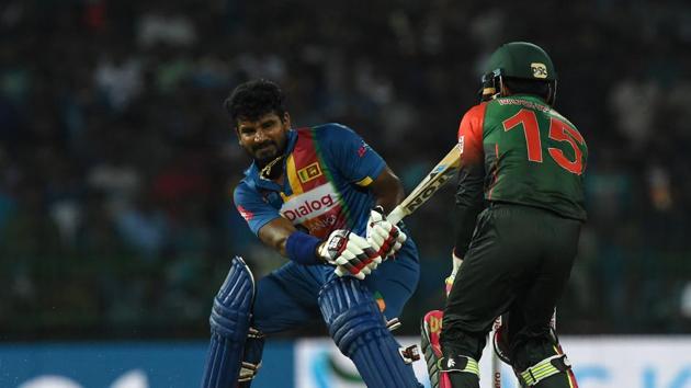 Kusal Perera, who scored a fifty against India, continued to play his attacking game. (AFP) Kusal Perera, who scored a fifty against India, continued to play his attacking game. (AFP)