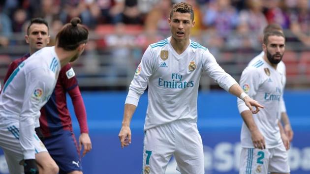 Real Madrid’s Cristiano Ronaldo during the La Liga game vs Eibar on Saturday. (Reuters) Real Madrid’s Cristiano Ronaldo during the La Liga game vs Eibar on Saturday. (Reuters)