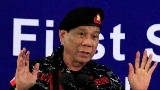 Philippine President Rodrigo Duterte, wearing a military uniform in San Miguel town, Bulacan province, north of Manila, Philippines. (Reuters) Philippine President Rodrigo Duterte, wearing a military uniform in San Miguel town, Bulacan province, north of Manila, Philippines. (Reuters)