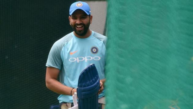 Indian cricket captain Rohit Sharma takes part in a training session at the R. Premadasa Stadium in Colombo on March 11, 2018.  (AFP) 