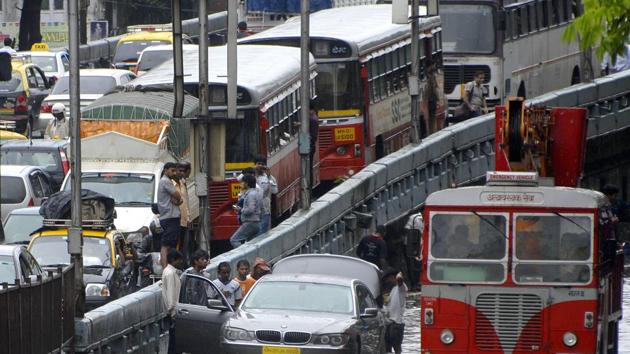 During the monsoons every year, the low lying areas of Hindmata, Parel, and Elphinstone Road are prone to massive floods. (HT FILE) During the monsoons every year, the low lying areas of Hindmata, Parel, and Elphinstone Road are prone to massive floods. (HT FILE)