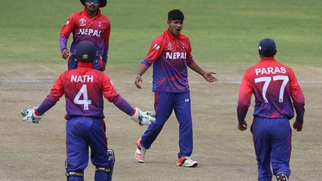 Nepal defeated Hong Kong by five wickets in the ICC World Cup qualifiers on Monday. Get full cricket score of Nepal vs Hong Kong, ICC World Cup qualifiers 2018, here.(Twitter)