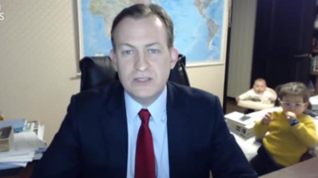 Robert Kelly of Pusan National University became a viral sensation after his children interrupted a BBC interview. (Youtube) Robert Kelly of Pusan National University became a viral sensation after his children interrupted a BBC interview. (Youtube)