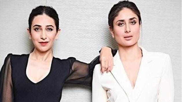 Actors Karisma Kapoor and Kareena Kapoor Khan stuck to monochrome style at the India Today Conclave 2018 on Saturday.(Instagram/ therealkarismakapoor)
