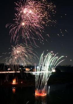 The lighting and firework displayed by the students looked spectacular, as darkness set in. (HT PHOTO )