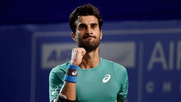 Yuki Bhambri showed no nerves in his first meeting with Lucas Pouille, who was part of France’s 2017 Davis Cup winning team, in Indian Wells. (PTI) Yuki Bhambri showed no nerves in his first meeting with Lucas Pouille, who was part of France’s 2017 Davis Cup winning team, in Indian Wells. (PTI)