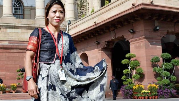 Rajya Sabha MP and boxer MC Mary Kom during the budget session at the Parliament complex in New Delhi. PM Narendra Modi will inaugurate Mary Kom’s boxing academy this week. (PTI) Rajya Sabha MP and boxer MC Mary Kom during the budget session at the Parliament complex in New Delhi. PM Narendra Modi will inaugurate Mary Kom’s boxing academy this week. (PTI)