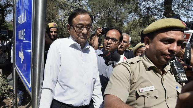 Former finance minister P Chidambaram arrives at Patiala House Court in New Delhi (PTI) Former finance minister P Chidambaram arrives at Patiala House Court in New Delhi (PTI)