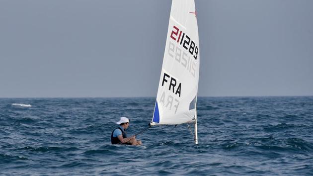 A member of the French team participates in a regatta in Pondicherry. New clubs and schools are opening up from Goa to landlocked Madhya Pradesh. In Andhra Pradesh, efforts are underway to create a marina for docking boats. Sailing camps have been held in Visakhapatnam and in Navi Mumbai a local yacht club hopes to train tribal Agri and Koli youngsters. (Arijit Sen / HT Photo)