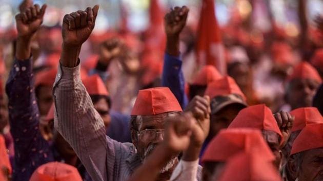The plan to carry out the march was first conceived at a CPI(M) district conference in Nashik, two months ago. (Pratik Chorge/HT) The plan to carry out the march was first conceived at a CPI(M) district conference in Nashik, two months ago. (Pratik Chorge/HT)