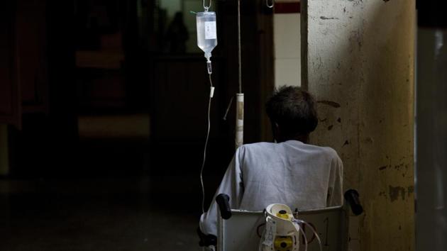 A man suffering from tuberculosis sits on a wheel chair during his visit at the Government TB hospital in Hyderabad. Prime Minister Narendra Modi on Tuesday set deadline of 2025 to free India from tuberculosis (TB), five years ahead of the global deadline set by World Health Organization. (AP) A man suffering from tuberculosis sits on a wheel chair during his visit at the Government TB hospital in Hyderabad. Prime Minister Narendra Modi on Tuesday set deadline of 2025 to free India from tuberculosis (TB), five years ahead of the global deadline set by World Health Organization. (AP)