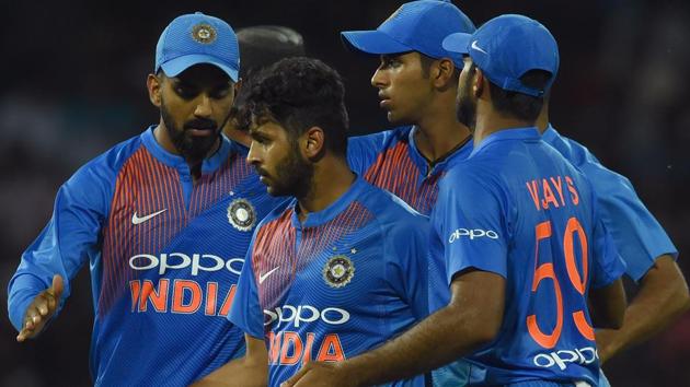 India defeated Sri Lanka by six wickets in their third match of Nidahas Twenty20 Cup in Colombo on Tuesday. (AFP)